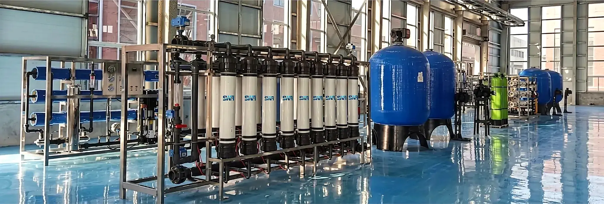 Industrial water treatment equipment and piping